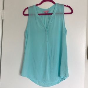 Lilly Pulitzer aqua sleeveless top